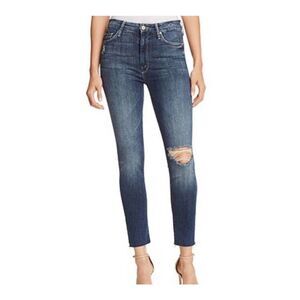 MOTHER High Waisted Looker Ankle Fray Close to the Edge Jeans sz 27